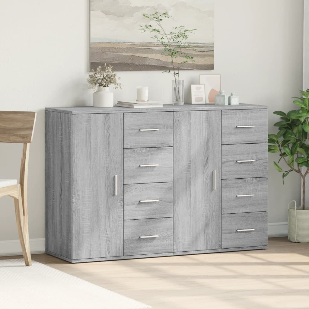 vidaXL Dulapuri, 2 buc., gri sonoma, 59x39x80 cm, lemn compozit