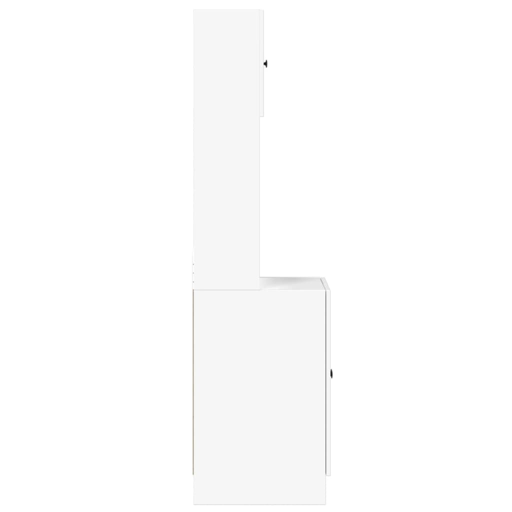 vidaXL Dulap de bucătărie, alb, 60x50x180 cm, lemn prelucrat vidaXL Dulap de bucătărie, alb, 60x50x180 cm, lemn prelucrat