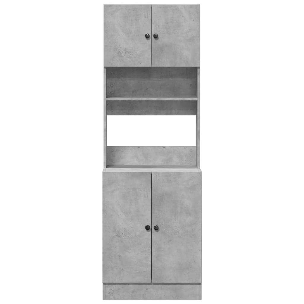 vidaXL Dulap de bucătărie, gri beton, 60x50x180 cm, lemn prelucrat