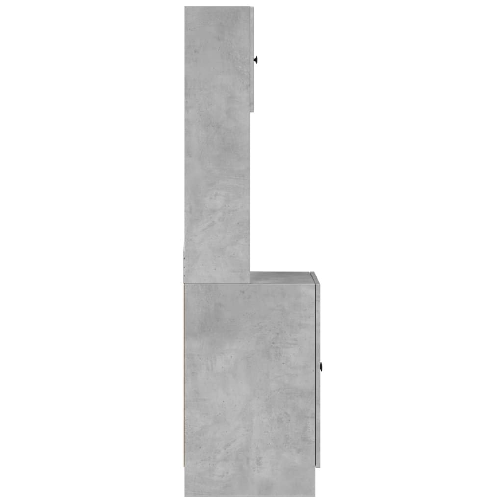 vidaXL Dulap de bucătărie, gri beton, 60x50x180 cm, lemn prelucrat