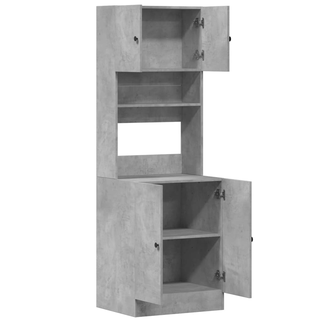 vidaXL Dulap de bucătărie, gri beton, 60x50x180 cm, lemn prelucrat