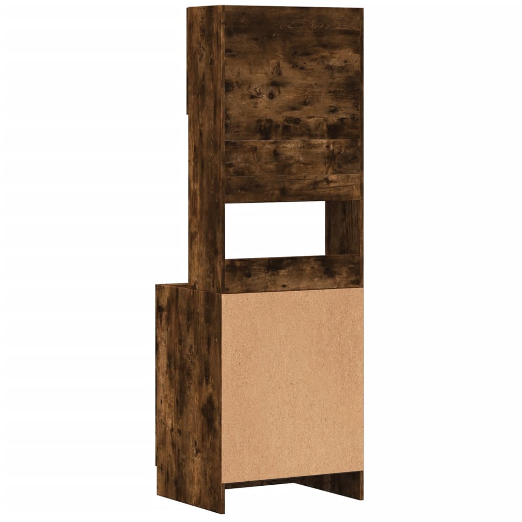 vidaXL Dulap de bucătărie stejar fumuriu, 60x50x180 cm, lemn prelucrat vidaXL Dulap de bucătărie stejar fumuriu, 60x50x180 cm, lemn prelucrat