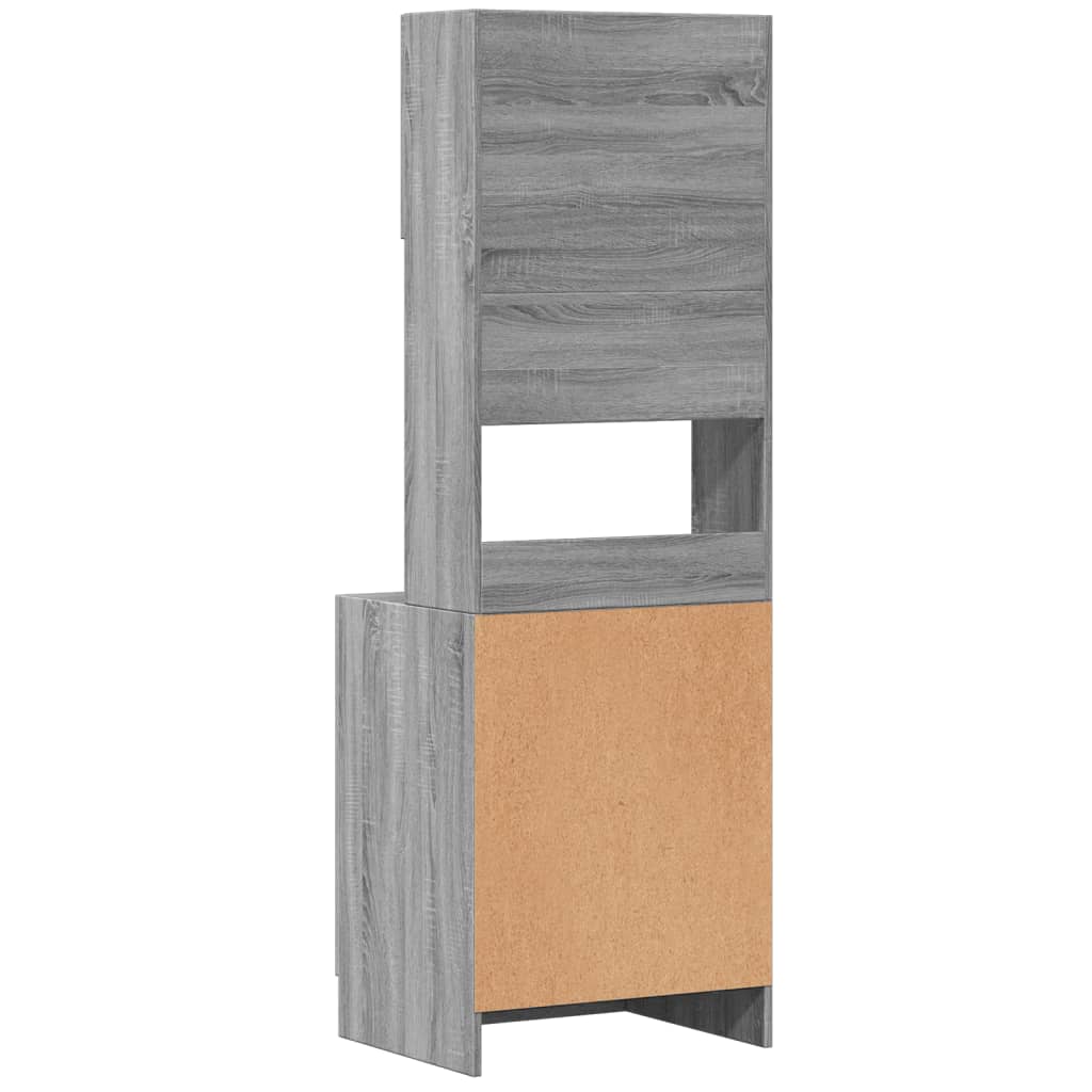 vidaXL Dulap de bucătărie, gri sonoma, 60x50x180 cm lemn prelucrat