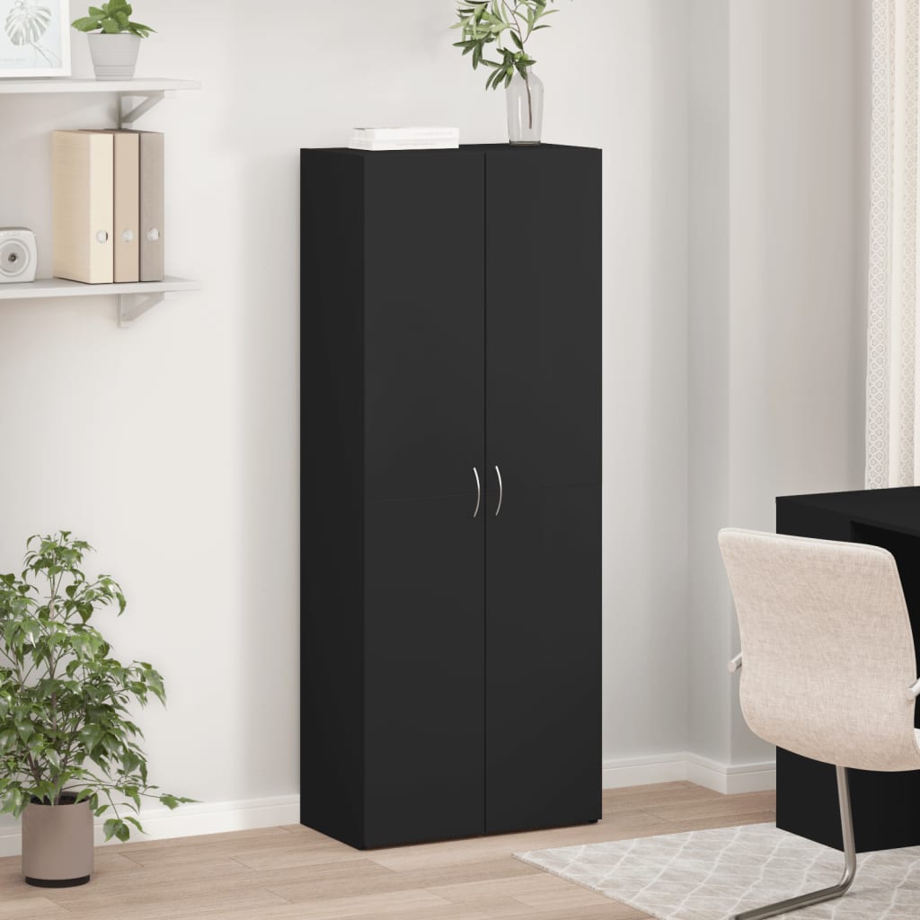 vidaXL Fișet, negru, 60x32x153 cm, lemn prelucrat vidaXL Fișet, negru, 60x32x153 cm, lemn prelucrat