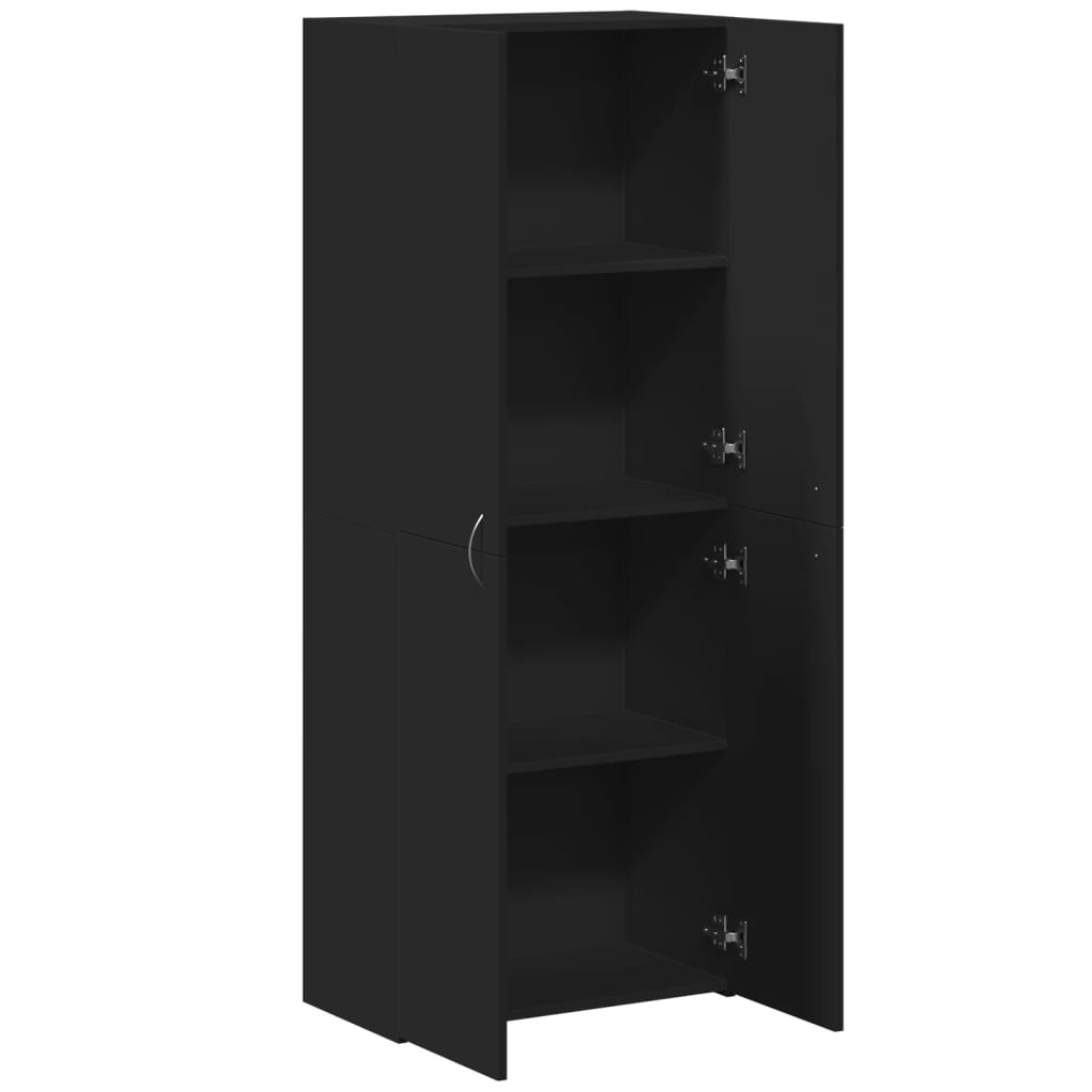 vidaXL Fișet, negru, 60x32x153 cm, lemn prelucrat vidaXL Fișet, negru, 60x32x153 cm, lemn prelucrat