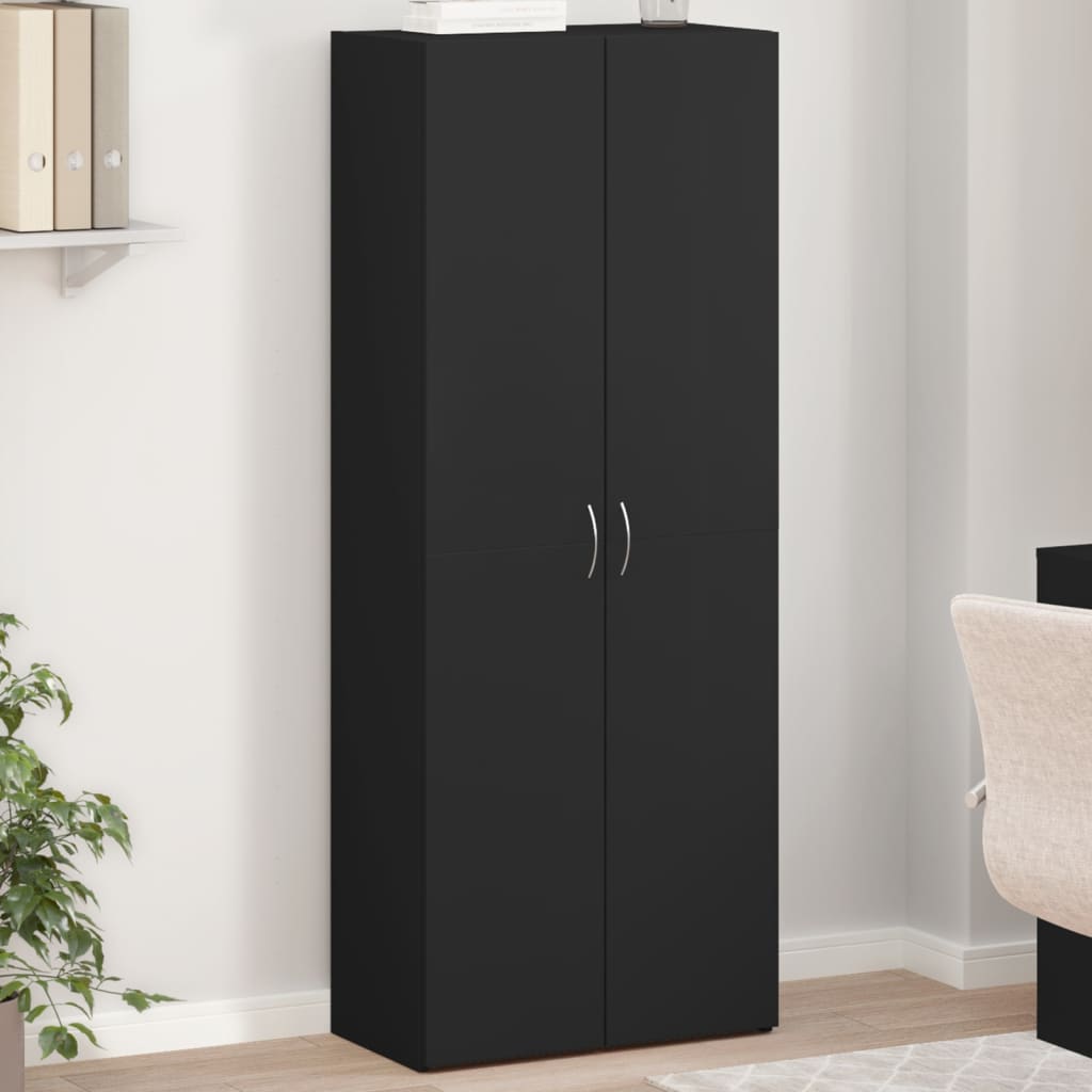 vidaXL Fișet, negru, 60x32x153 cm, lemn prelucrat vidaXL Fișet, negru, 60x32x153 cm, lemn prelucrat