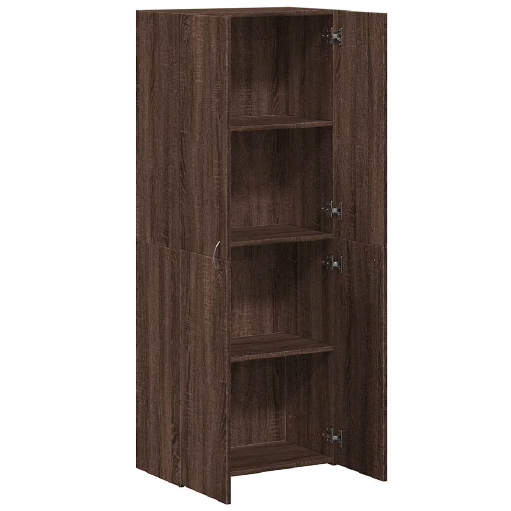 vidaXL Fișet, stejar maro, 60x32x153 cm, lemn prelucrat vidaXL Fișet, stejar maro, 60x32x153 cm, lemn prelucrat