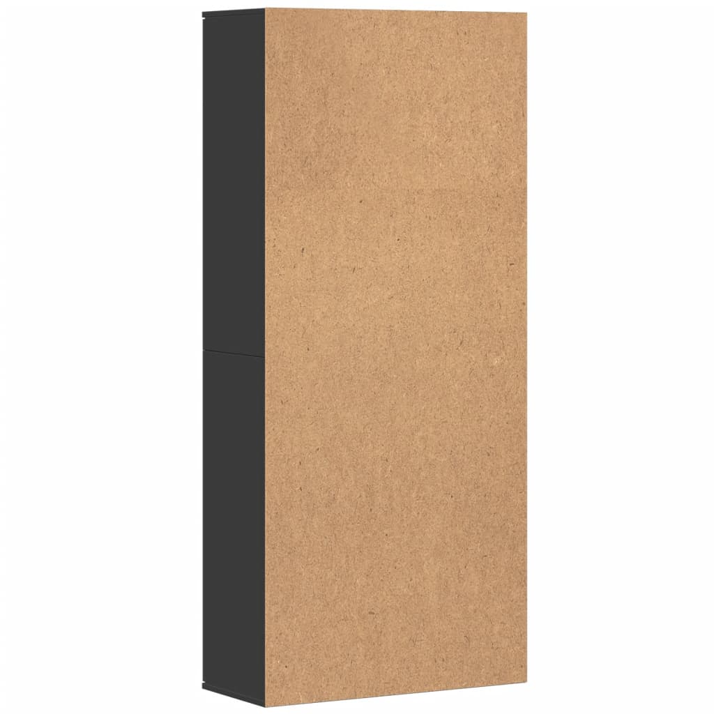 vidaXL Dulap înalt, negru, 80x35x180 cm, lemn prelucrat vidaXL Dulap înalt, negru, 80x35x180 cm, lemn prelucrat