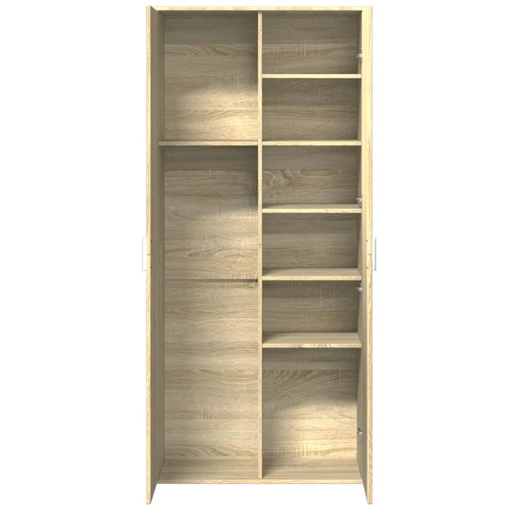vidaXL Dulap înalt, stejar sonoma, 80x35x180 cm, lemn prelucrat