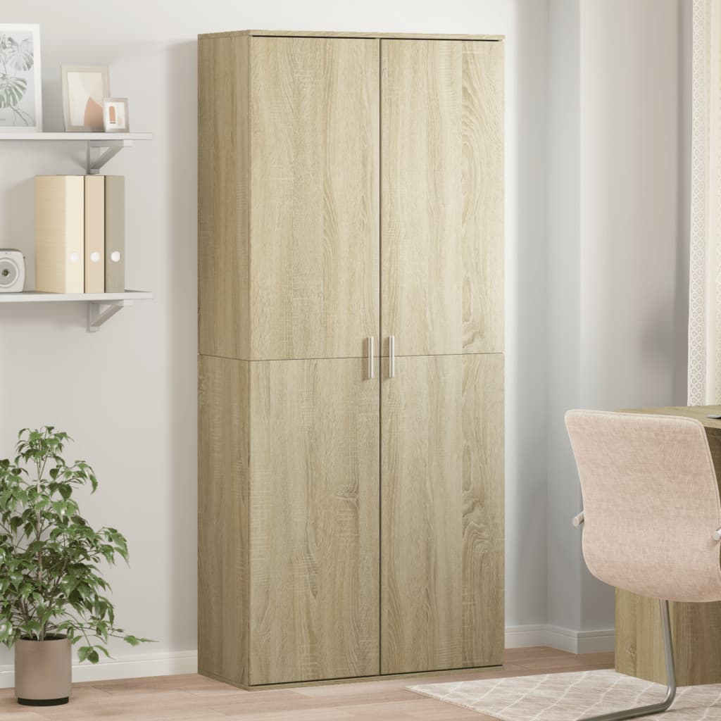 vidaXL Dulap înalt, stejar sonoma, 80x35x180 cm, lemn prelucrat