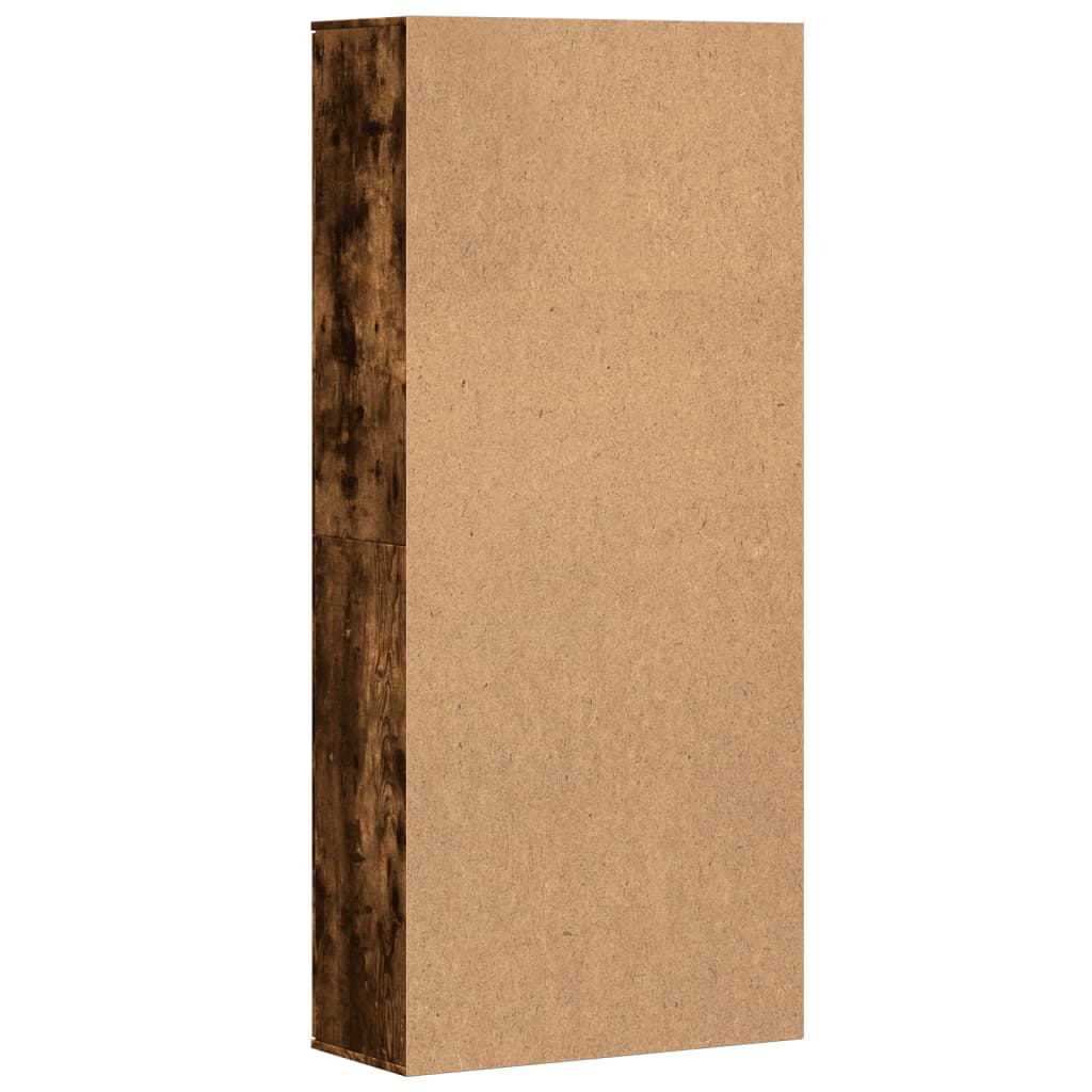 vidaXL Dulap înalt, stejar fumuriu, 80x35x180 cm, lemn prelucrat