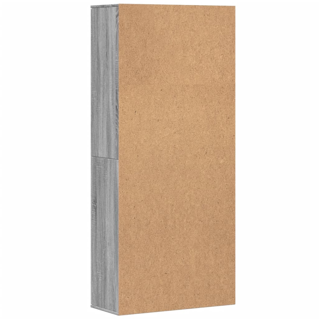 vidaXL Dulap înalt, gri sonoma, 80x35x180 cm, lemn prelucrat