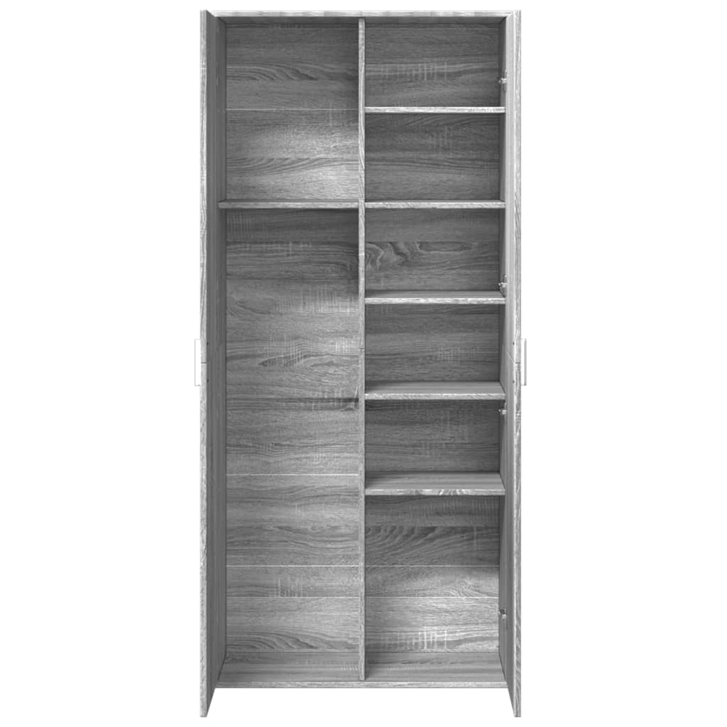 vidaXL Dulap înalt, gri sonoma, 80x35x180 cm, lemn prelucrat