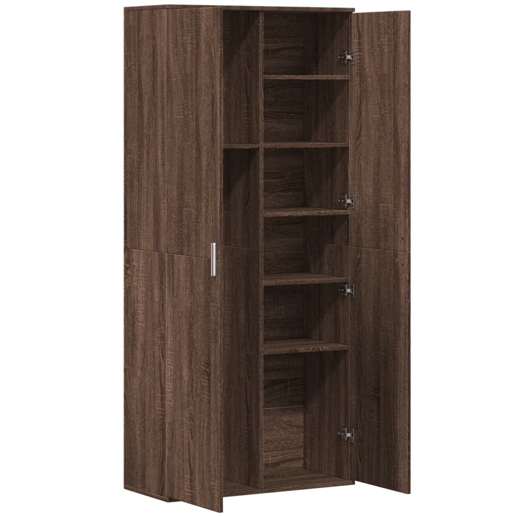 vidaXL Dulap înalt, stejar maro, 80x35x180 cm, lemn prelucrat vidaXL Dulap înalt, stejar maro, 80x35x180 cm, lemn prelucrat