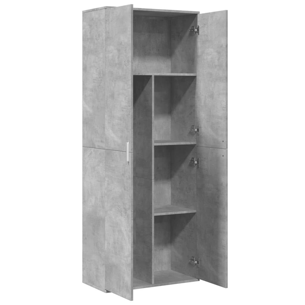 vidaXL Dulap înalt, gri beton, 70x35x180 cm, lemn prelucrat
