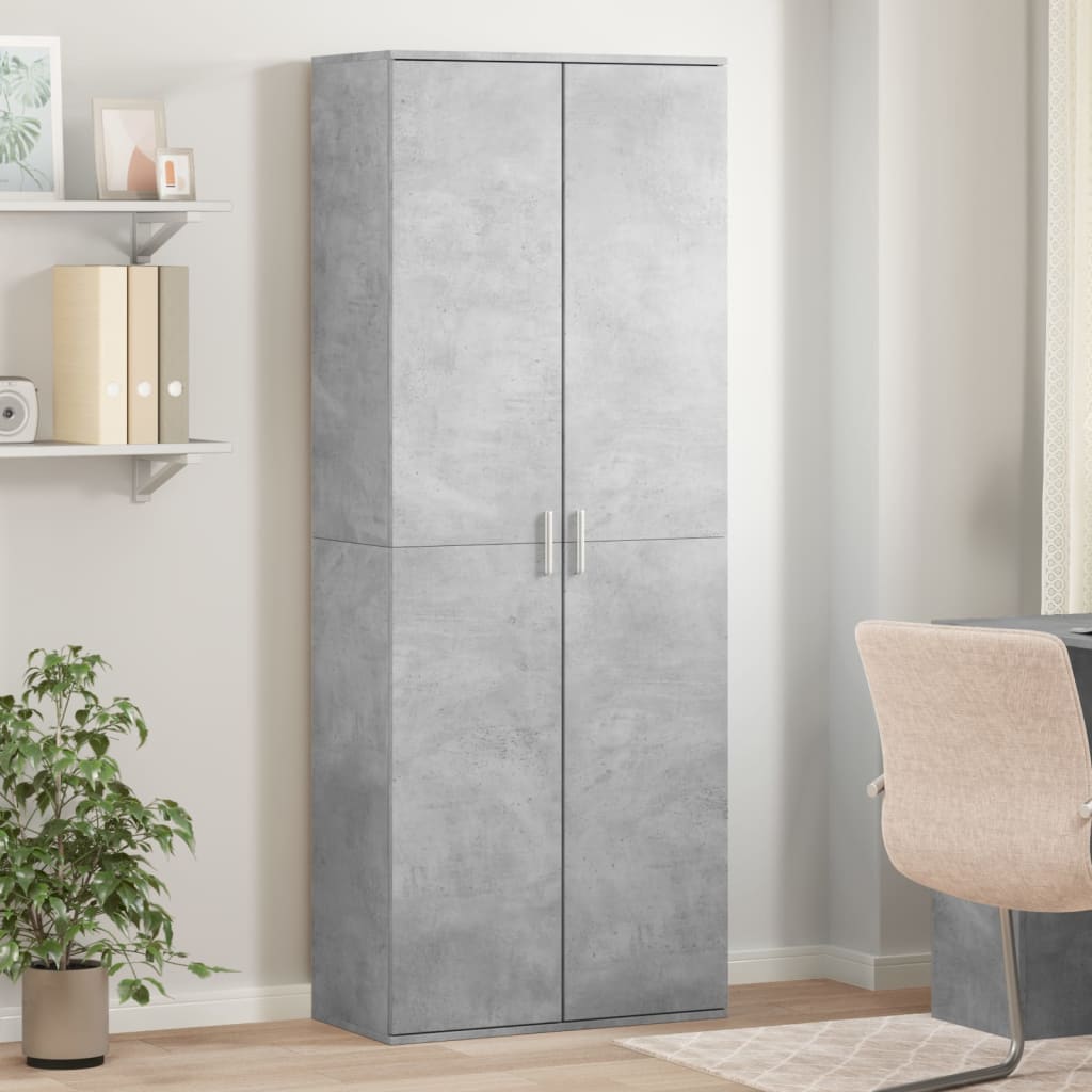 vidaXL Dulap înalt, gri beton, 70x35x180 cm, lemn prelucrat