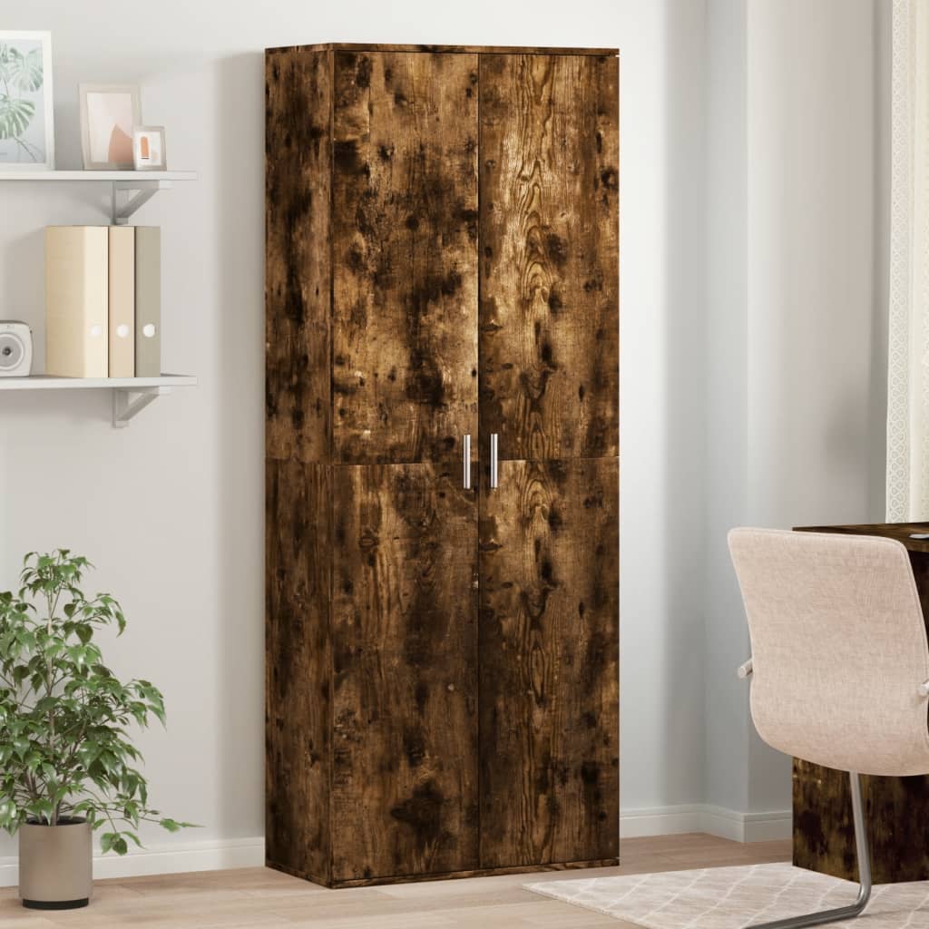 vidaXL Dulap înalt, stejar fumuriu, 70x35x180 cm, lemn prelucrat vidaXL Dulap înalt, stejar fumuriu, 70x35x180 cm, lemn prelucrat