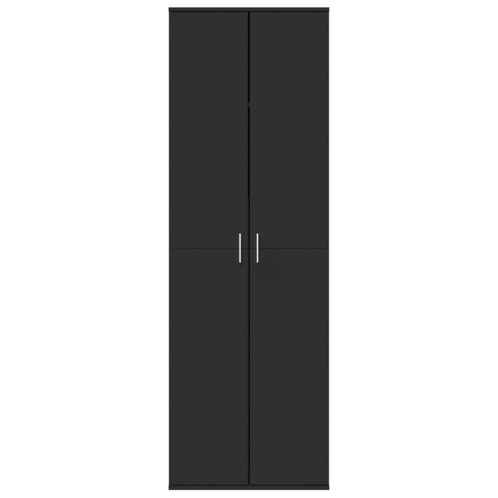 vidaXL Dulap înalt, negru, 60x35x180 cm, lemn prelucrat