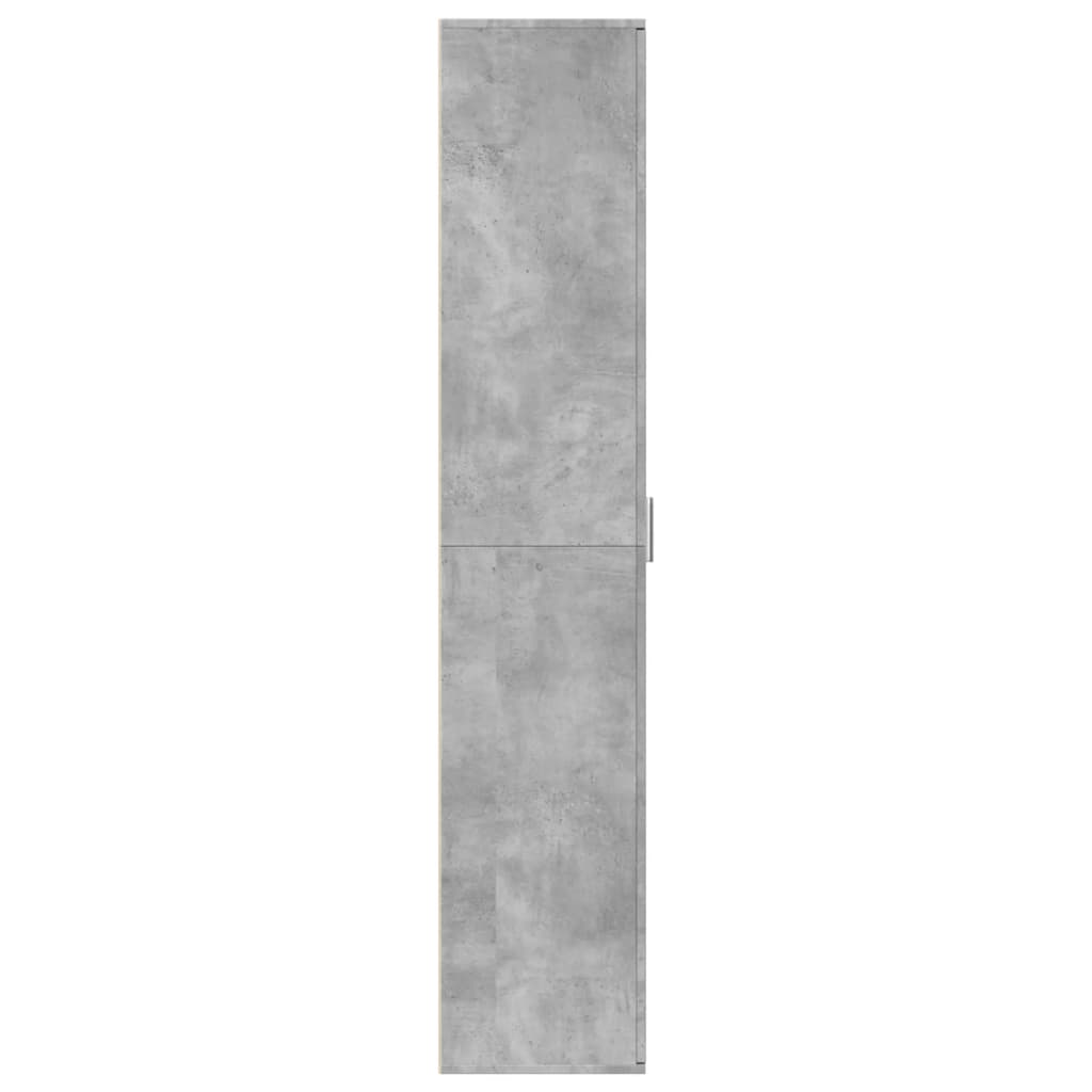 vidaXL Dulap înalt, gri beton, 60x35x180 cm, lemn prelucrat
