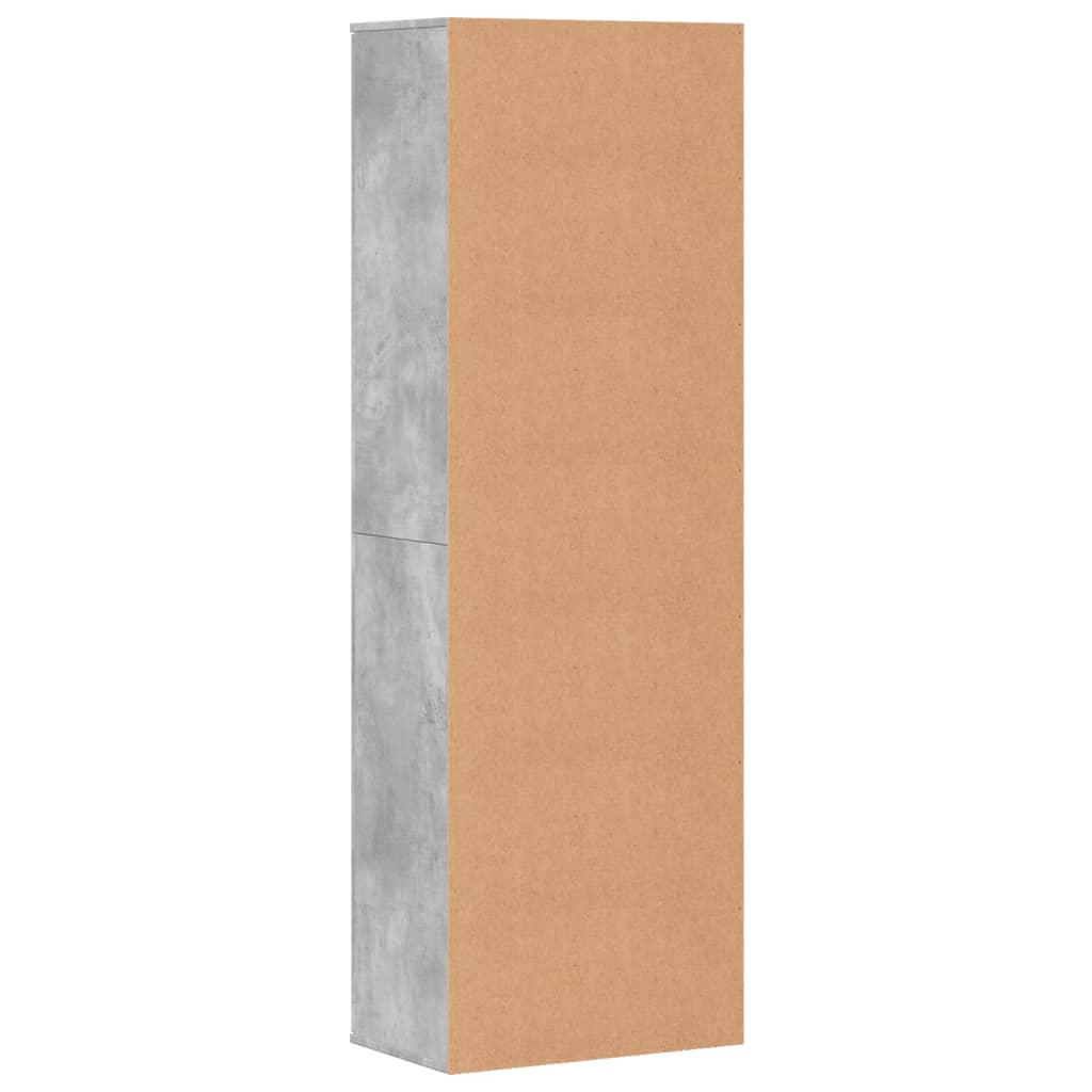 vidaXL Dulap înalt, gri beton, 60x35x180 cm, lemn prelucrat