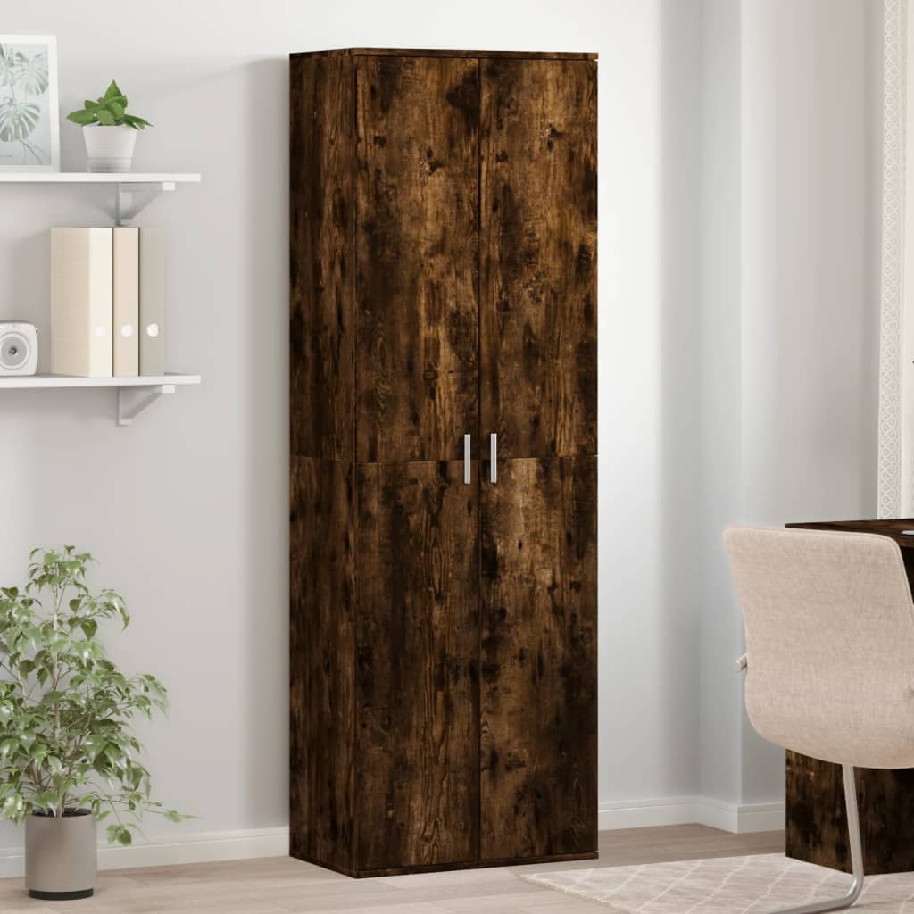 vidaXL Dulap înalt, stejar fumuriu, 60x35x180 cm, lemn prelucrat vidaXL Dulap înalt, stejar fumuriu, 60x35x180 cm, lemn prelucrat