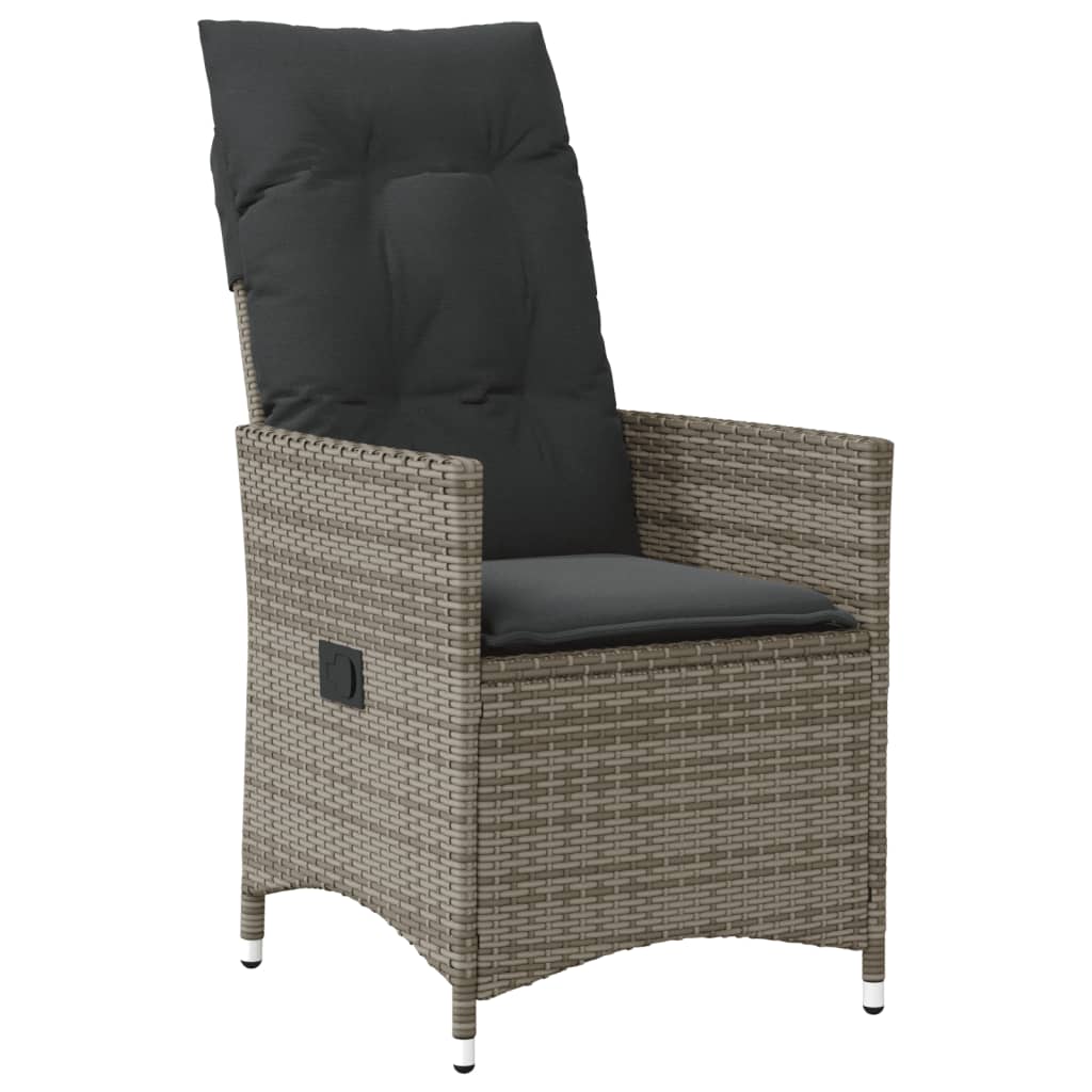 vidaXL Set mobilier grădină cu perne, 9 piese, gri, poliratan vidaXL Set mobilier grădină cu perne, 9 piese, gri, poliratan