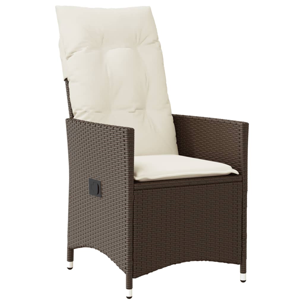 vidaXL Set mobilier de grădină, 5 piese, cu perne, maro, poliratan vidaXL Set mobilier de grădină, 5 piese, cu perne, maro, poliratan