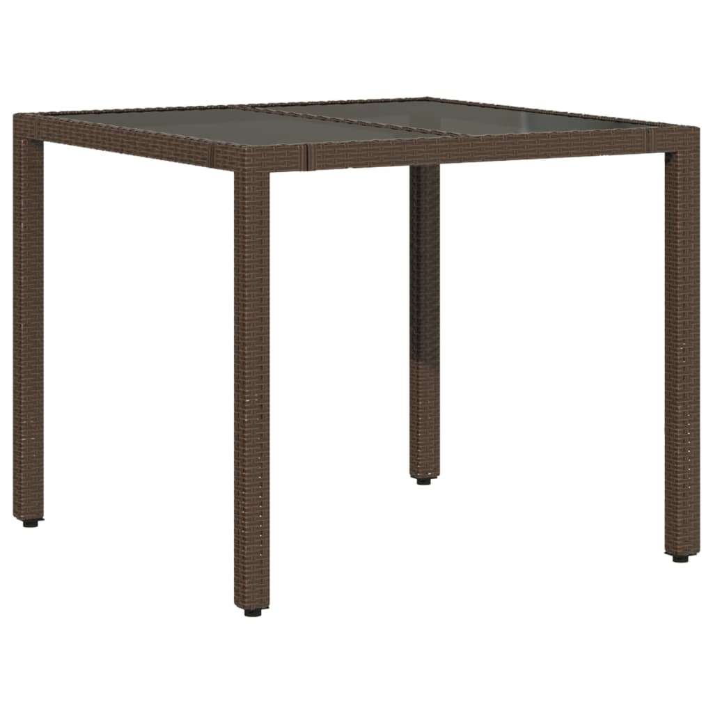 vidaXL Set mobilier de grădină, 5 piese, cu perne, maro, poliratan vidaXL Set mobilier de grădină, 5 piese, cu perne, maro, poliratan