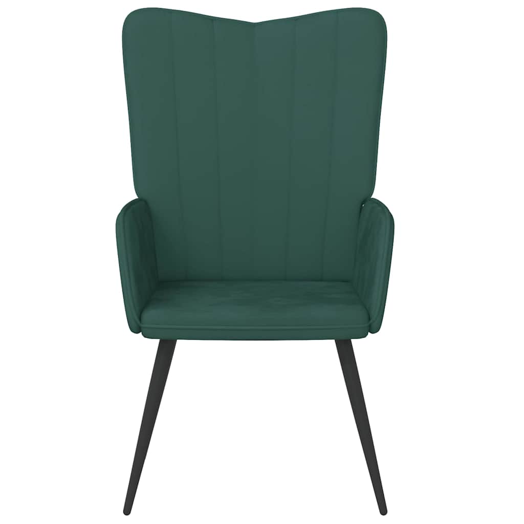 vidaXL Scaun de relaxare, verde închis, catifea vidaXL Scaun de relaxare, verde închis, catifea