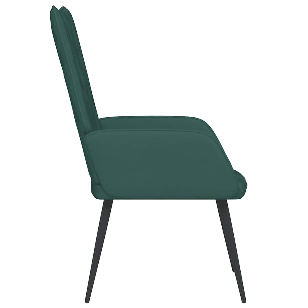 vidaXL Scaun de relaxare, verde închis, catifea vidaXL Scaun de relaxare, verde închis, catifea