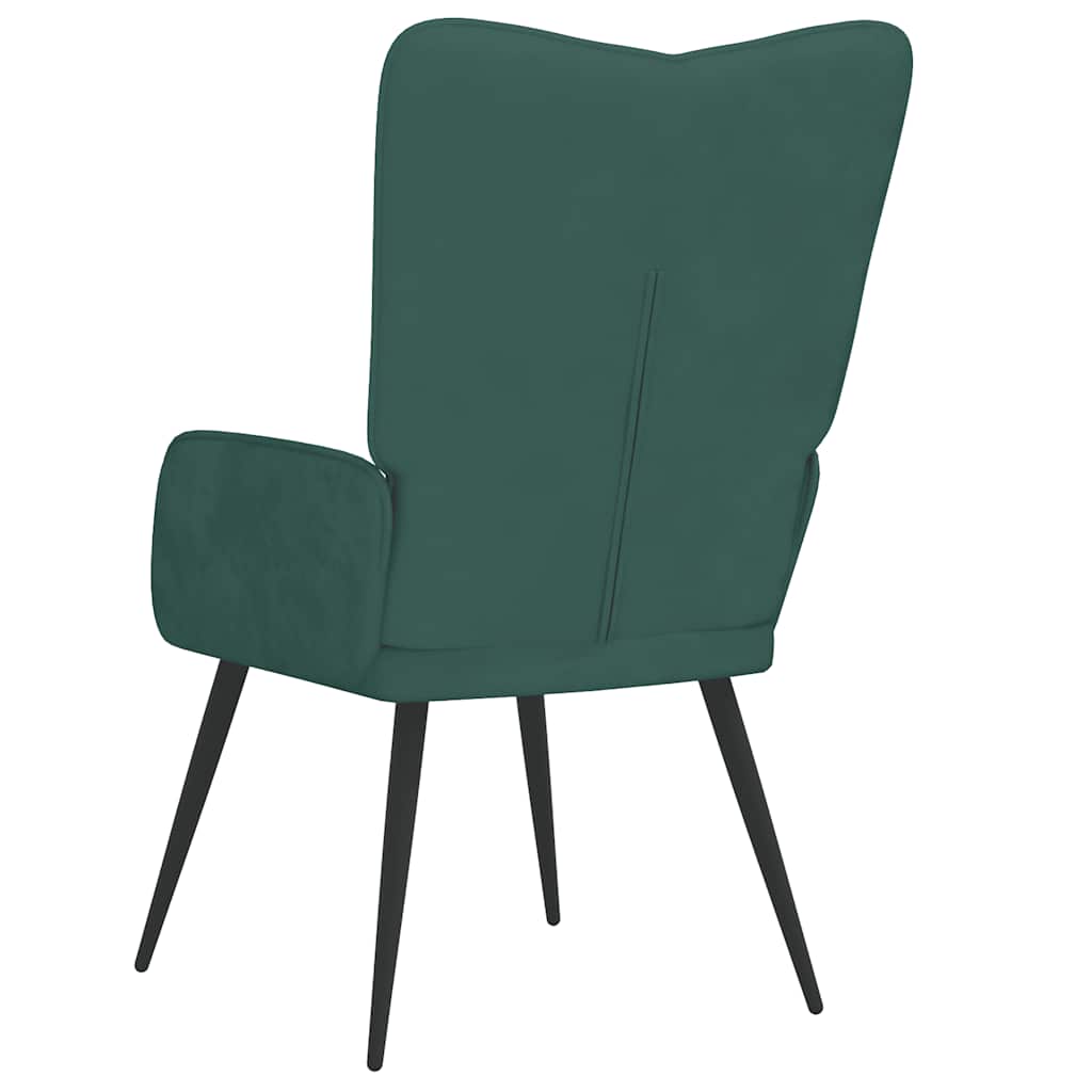 vidaXL Scaun de relaxare, verde închis, catifea vidaXL Scaun de relaxare, verde închis, catifea