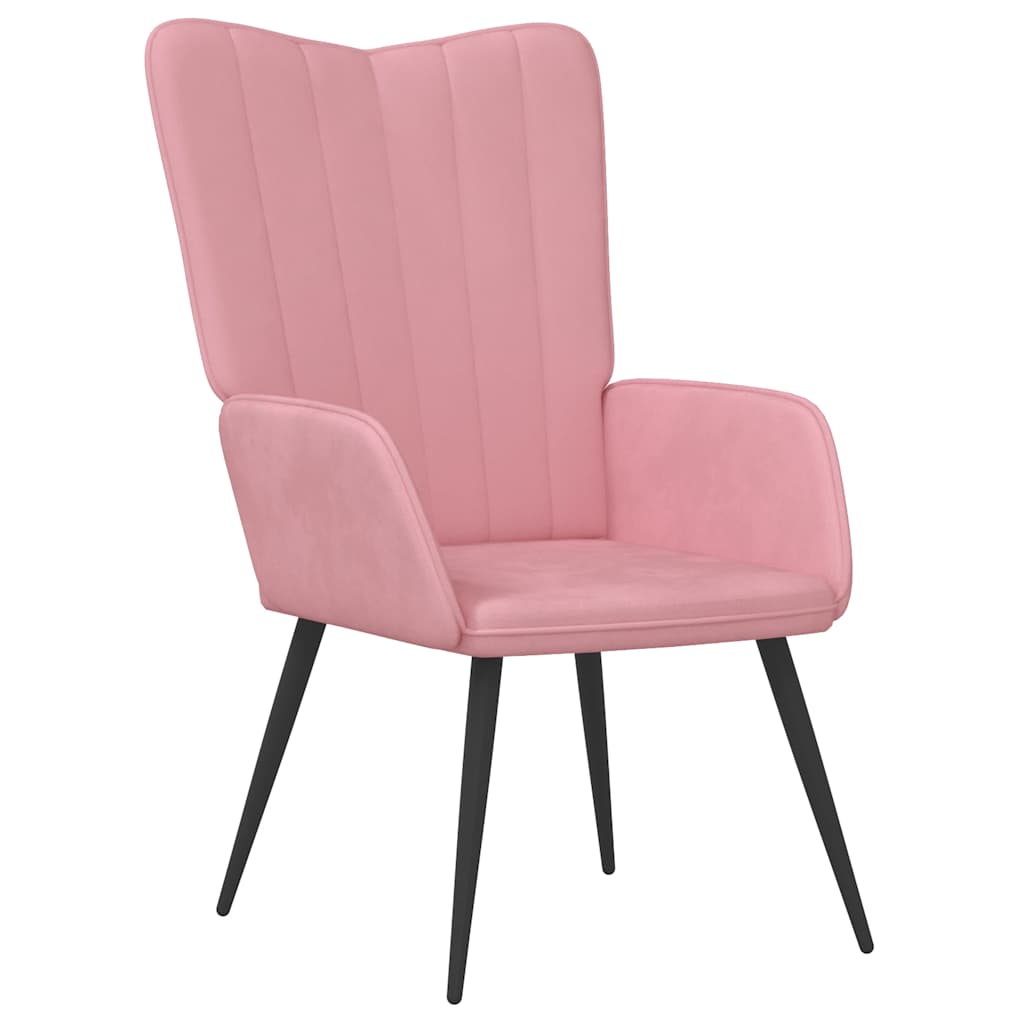 vidaXL Scaun de relaxare, roz, catifea