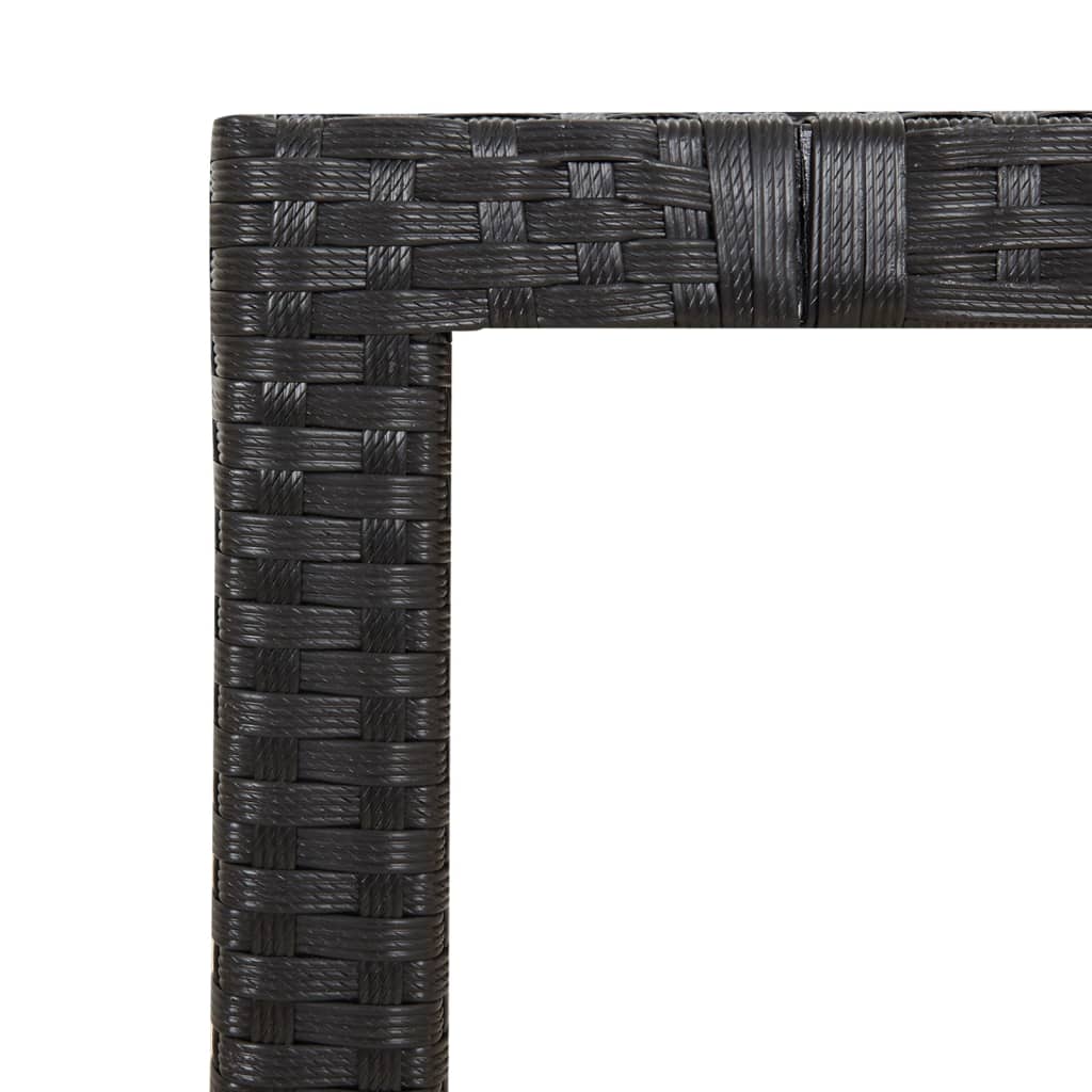 vidaXL Set bistro de grădină cu perne, 5 piese, negru, poliratan vidaXL Set bistro de grădină cu perne, 5 piese, negru, poliratan