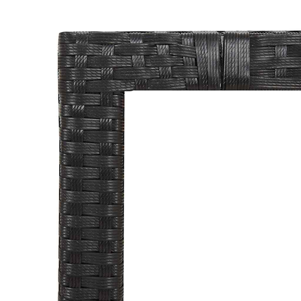 vidaXL Set bistro de grădină cu perne, 3 piese, negru, poliratan vidaXL Set bistro de grădină cu perne, 3 piese, negru, poliratan