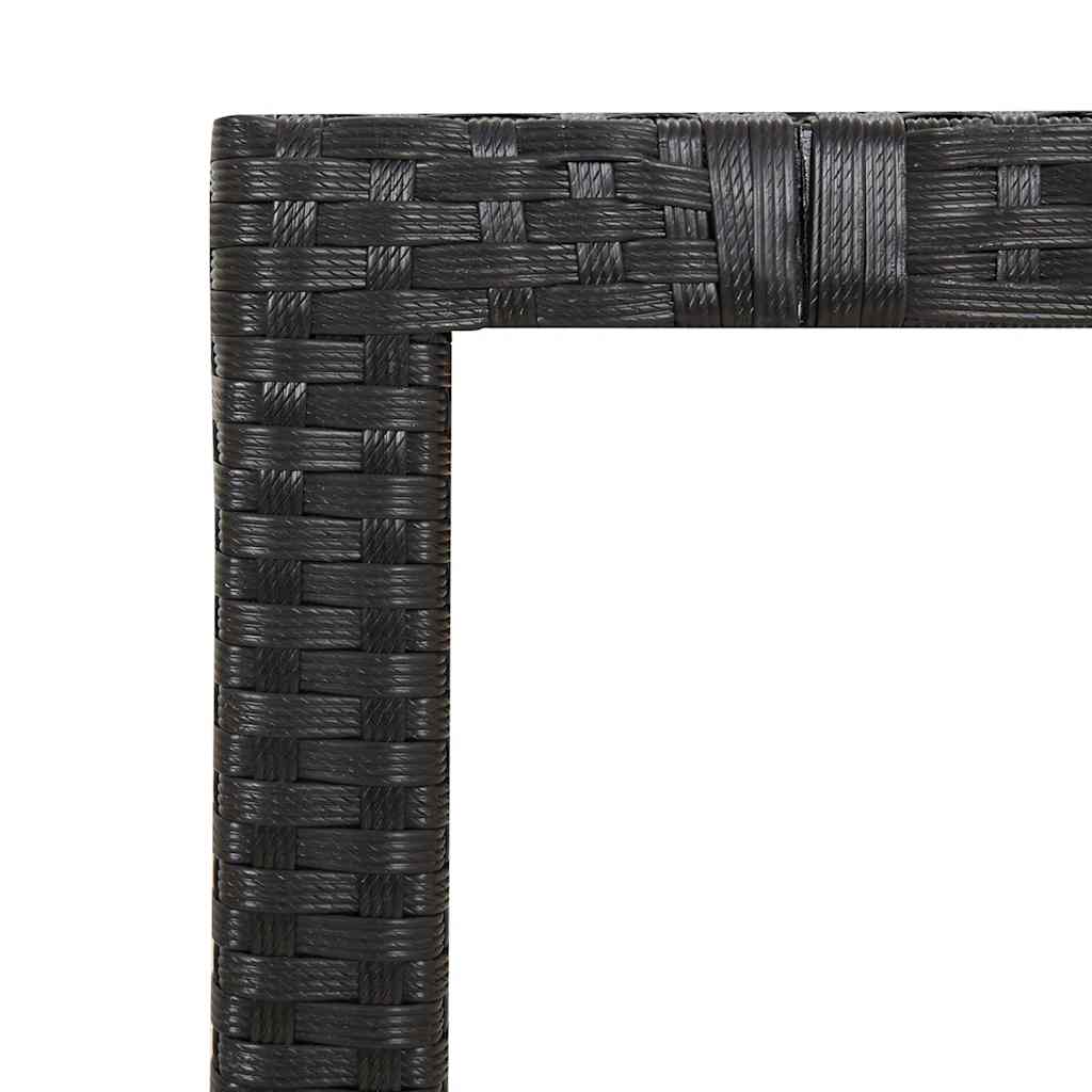 vidaXL Set bistro de grădină cu perne, 5 piese, negru, poliratan vidaXL Set bistro de grădină cu perne, 5 piese, negru, poliratan