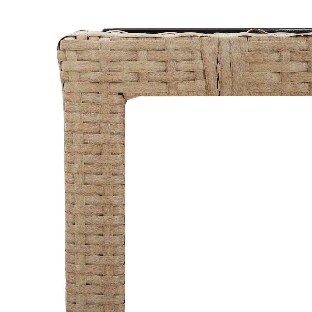 vidaXL Set bistro de grădină, 3 piese, cu perne, bej, poliratan vidaXL Set bistro de grădină, 3 piese, cu perne, bej, poliratan