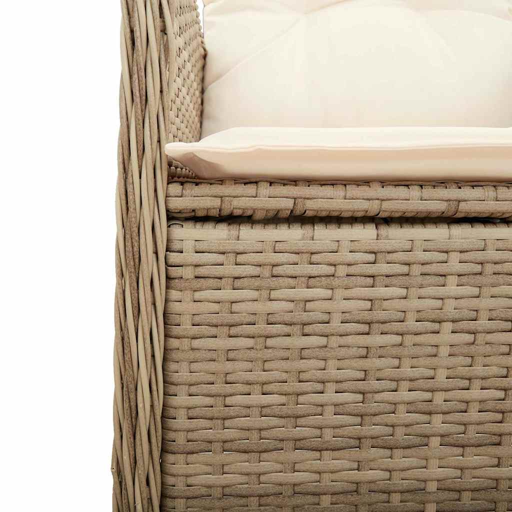 vidaXL Set bistro de grădină, 5 piese, cu perne, bej, poliratan vidaXL Set bistro de grădină, 5 piese, cu perne, bej, poliratan