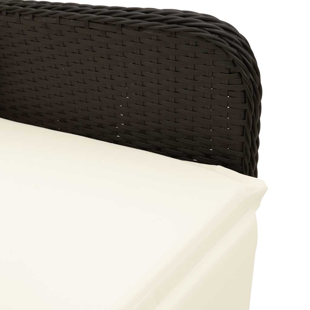 vidaXL Set bistro de grădină cu perne, 5 piese, negru, poliratan vidaXL Set bistro de grădină cu perne, 5 piese, negru, poliratan