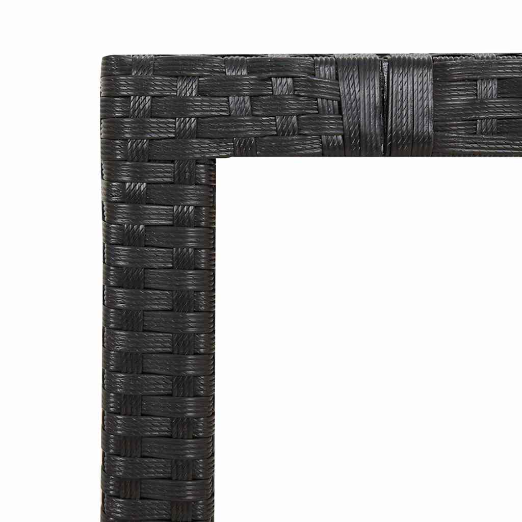 vidaXL Set bistro de grădină cu perne, 5 piese, negru, poliratan vidaXL Set bistro de grădină cu perne, 5 piese, negru, poliratan