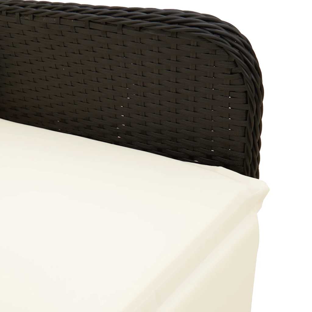vidaXL Set bistro de grădină cu perne, 5 piese, negru, poliratan vidaXL Set bistro de grădină cu perne, 5 piese, negru, poliratan