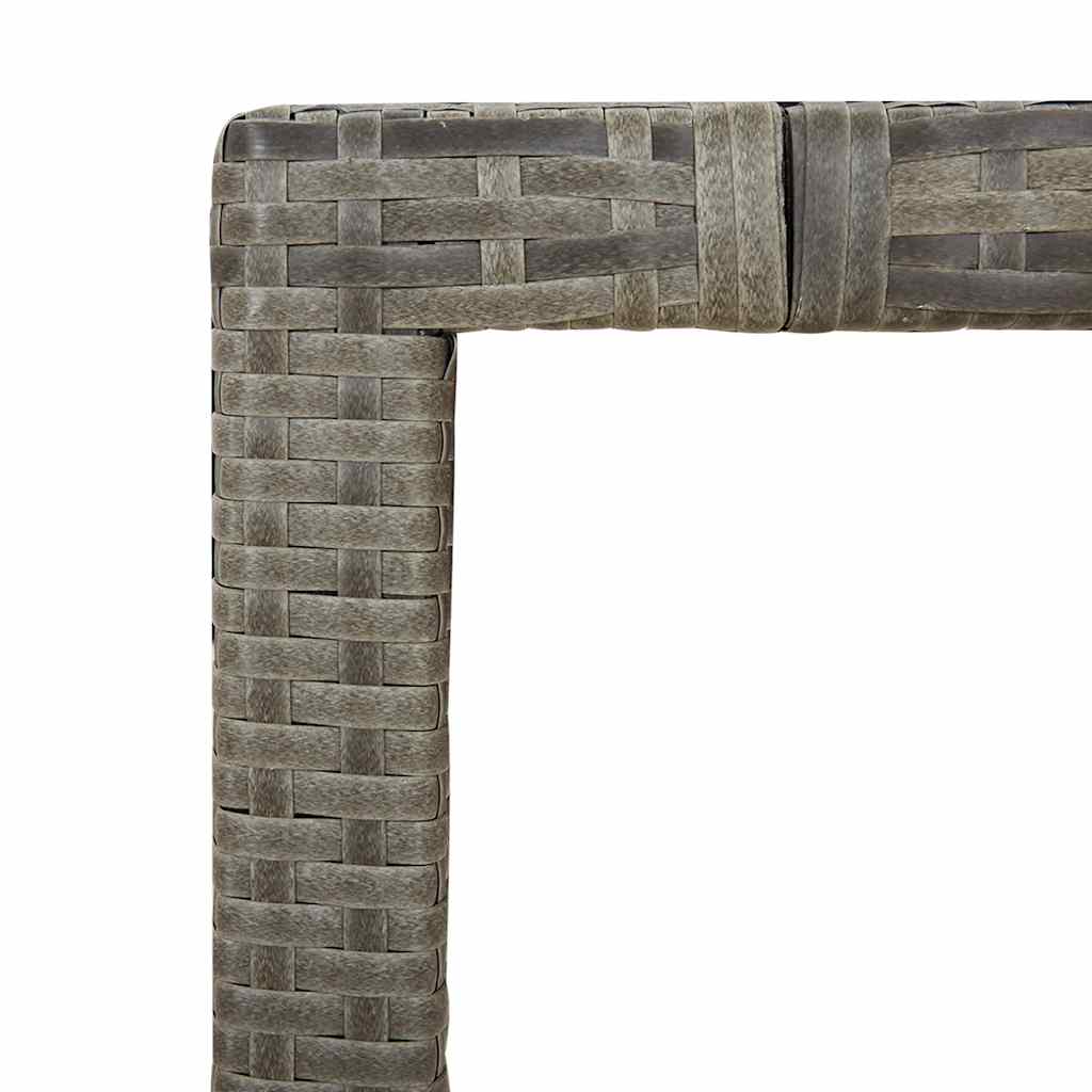 vidaXL Set bistro de grădină cu perne, 3 piese, gri, poliratan vidaXL Set bistro de grădină cu perne, 3 piese, gri, poliratan