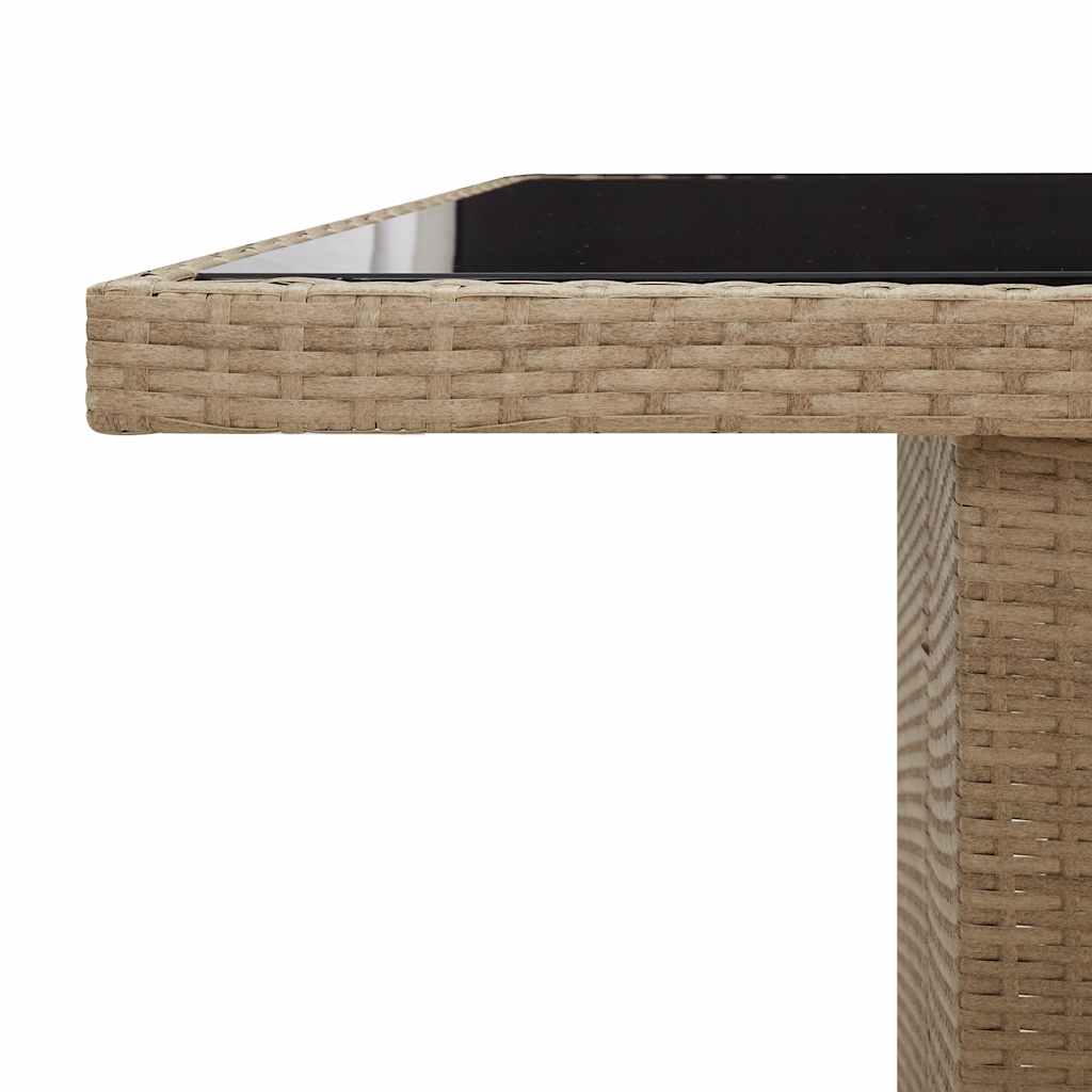 vidaXL Set bistro de grădină, 11 piese, cu perne, bej, poliratan vidaXL Set bistro de grădină, 11 piese, cu perne, bej, poliratan