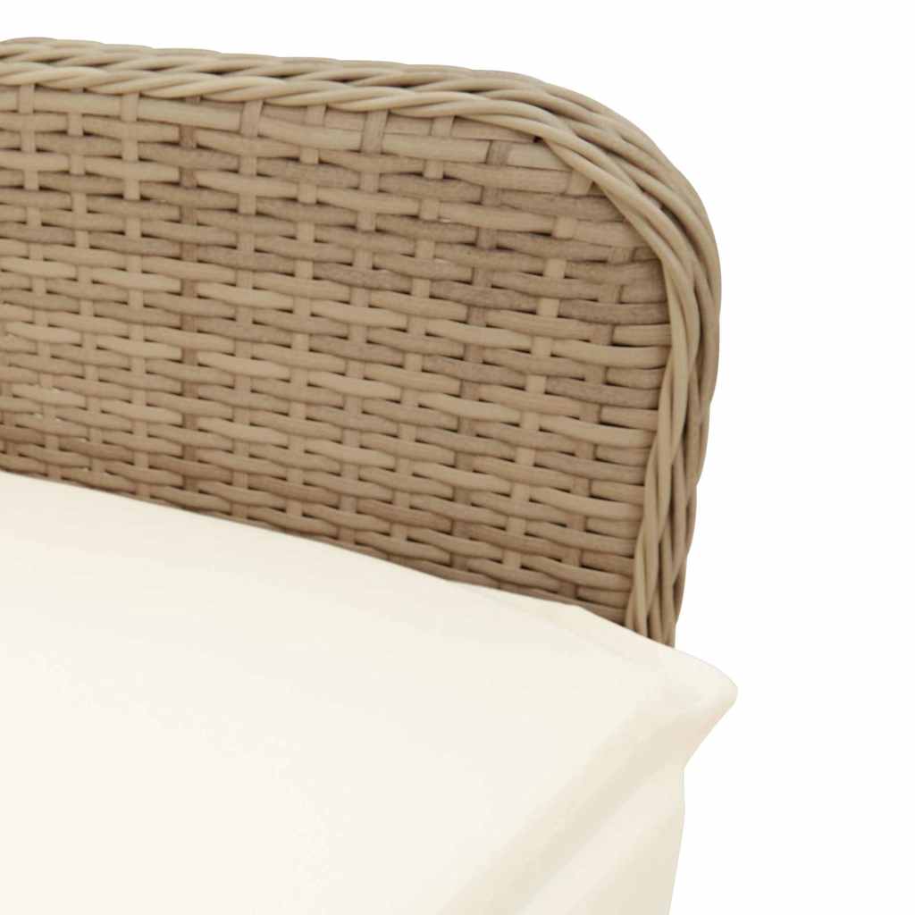 vidaXL Set bistro de grădină, 11 piese, cu perne, bej, poliratan vidaXL Set bistro de grădină, 11 piese, cu perne, bej, poliratan