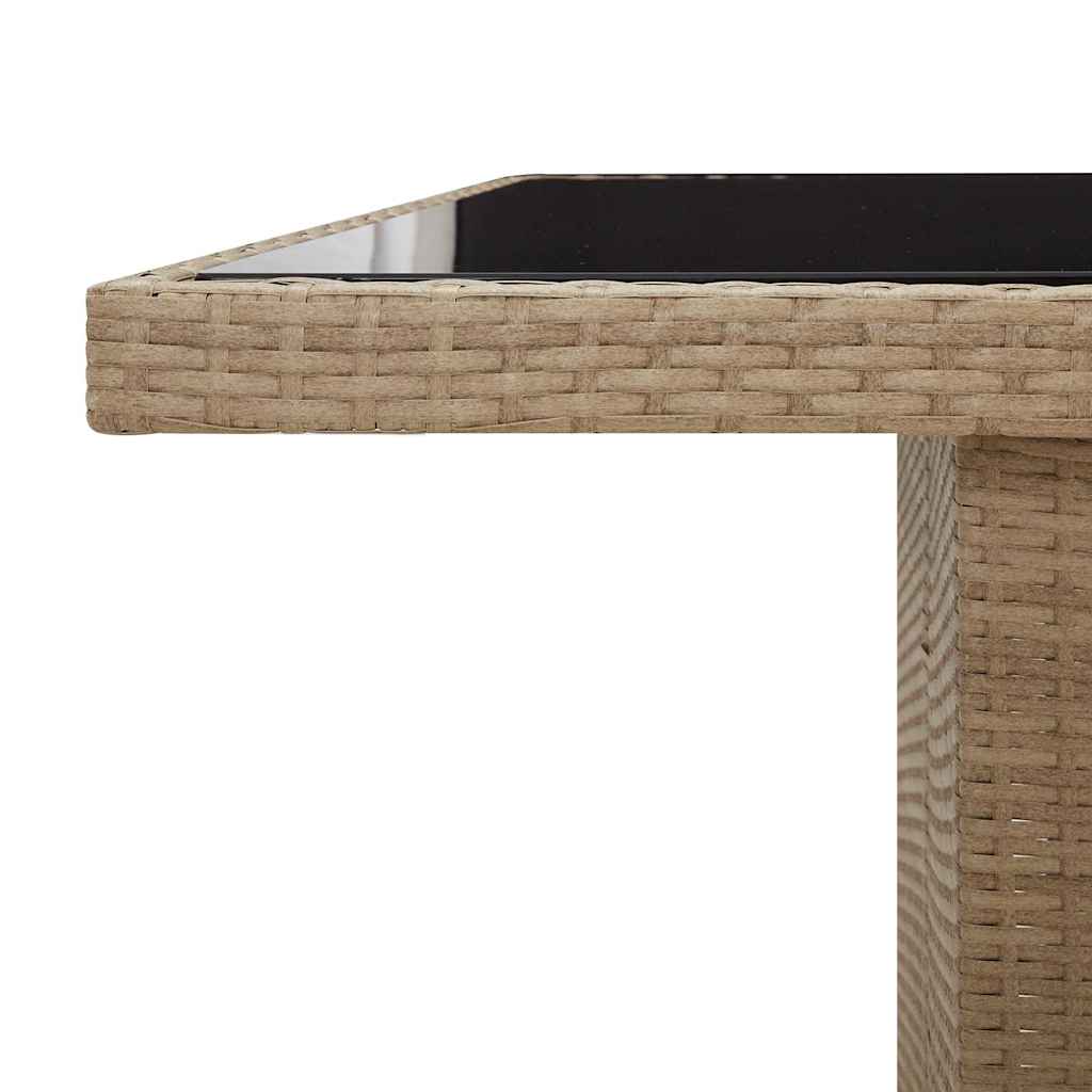 vidaXL Set bistro de grădină, 11 piese, cu perne, bej, poliratan vidaXL Set bistro de grădină, 11 piese, cu perne, bej, poliratan