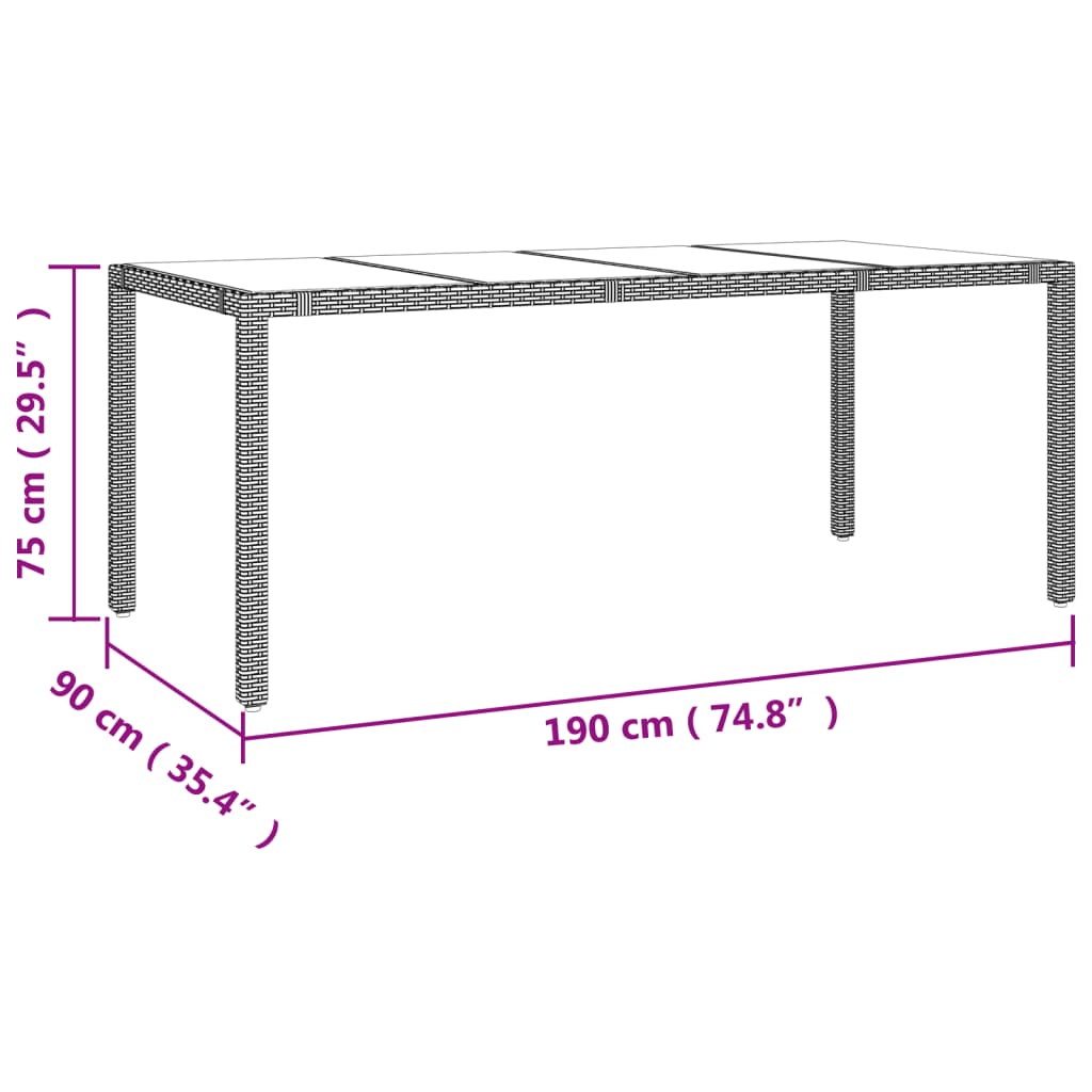 vidaXL Set mobilier de grădină cu perne, 9 piese, negru, poliratan vidaXL Set mobilier de grădină cu perne, 9 piese, negru, poliratan