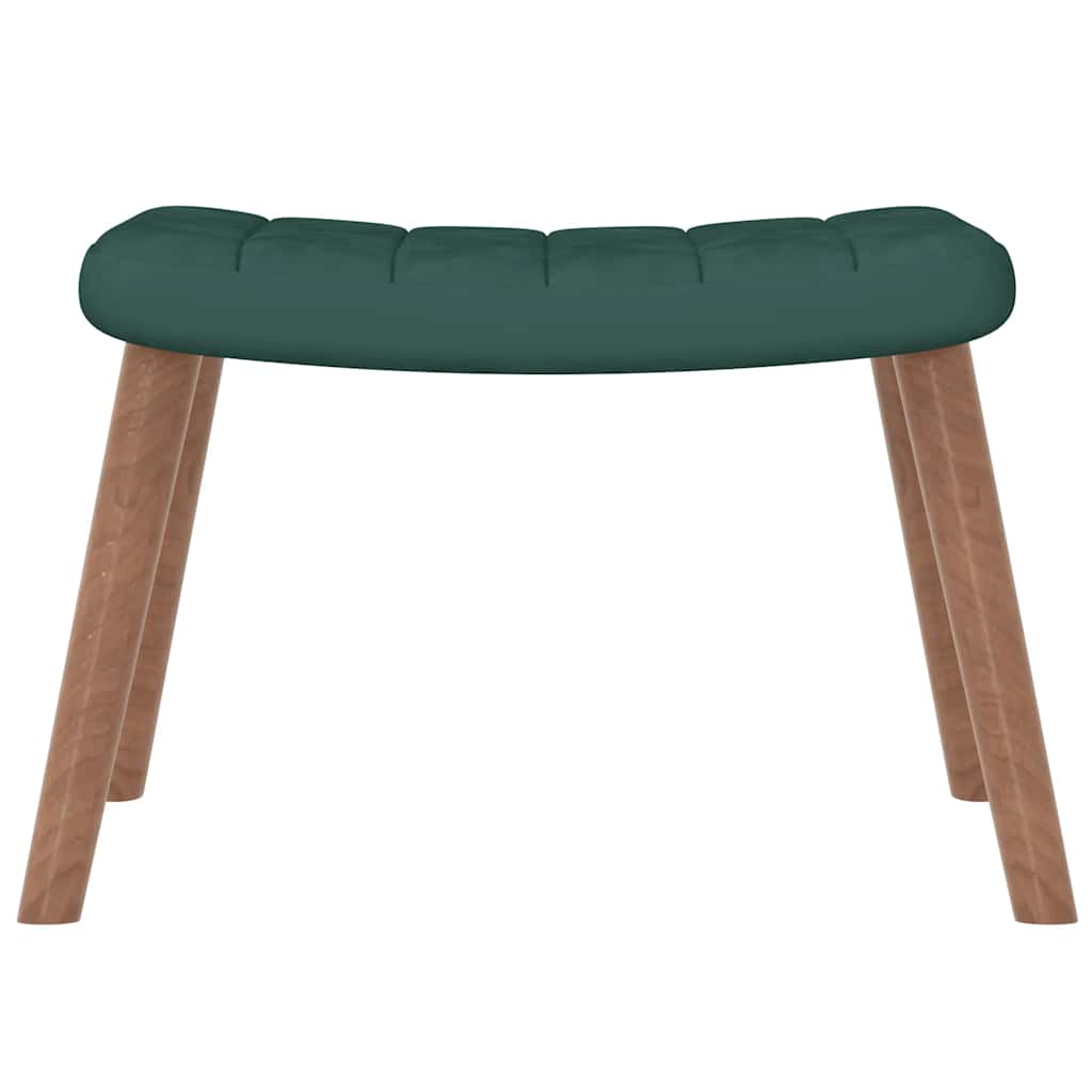 vidaXL Scaun balansoar cu taburet, verde închis, catifea vidaXL Scaun balansoar cu taburet, verde închis, catifea