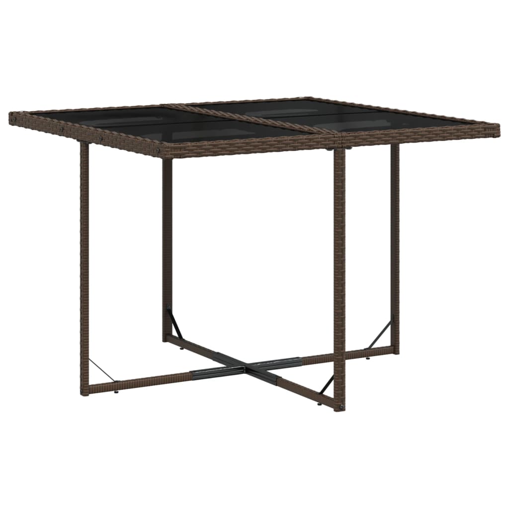 vidaXL Set mobilier de grădină, 5 piese, cu perne, maro, poliratan vidaXL Set mobilier de grădină, 5 piese, cu perne, maro, poliratan