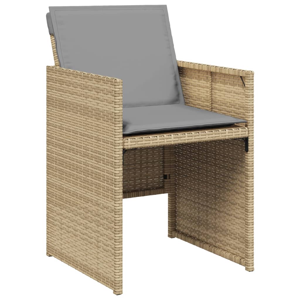 vidaXL Set mobilier pentru grădină, 5 piese, cu perne, bej, poliratan vidaXL Set mobilier pentru grădină, 5 piese, cu perne, bej, poliratan