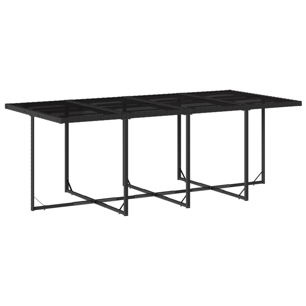 vidaXL Set mobilier de grădină cu perne, 9 piese, negru, poliratan vidaXL Set mobilier de grădină cu perne, 9 piese, negru, poliratan