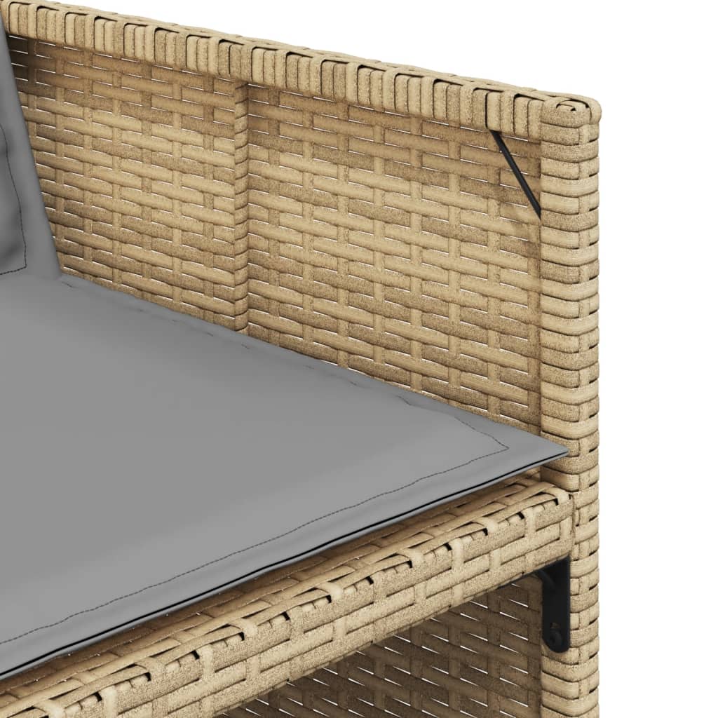 vidaXL Set mobilier grădină cu perne, 17 piese bej combinat poliratan